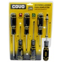 SET DE DESTORNILLADORES 6 PIEZAS PALETA Y ESTRIA COVO