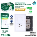 APAGADOR CON TOMA SENCILLO BLANCO TROEN