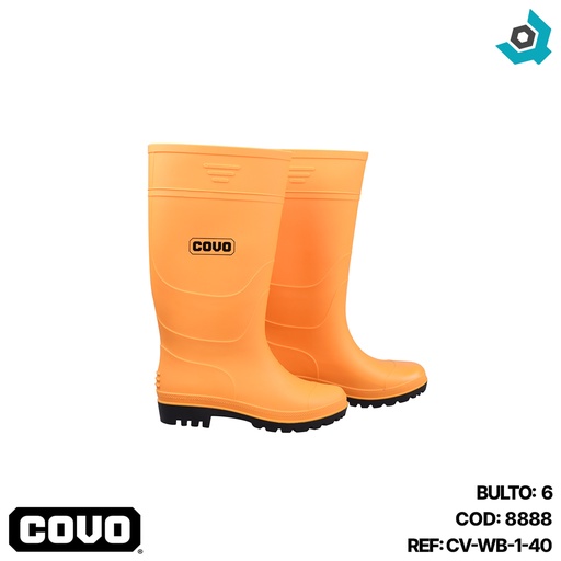 [8888] BOTAS DE CAUCHO T40 SIN PUNTA DE HIERRO COVO