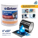 CINTA PVC NEGRO 4" X 60" GRIVEN
