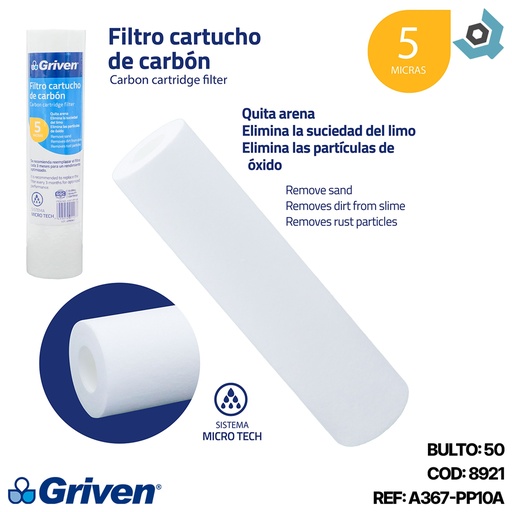 [8921] FILTRO DE POLIPROPILENO TERMOFUSIONADO GRIVEN