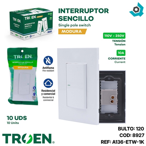 [8927] APAGADOR INDIVIDUAL BLANCO TROEN