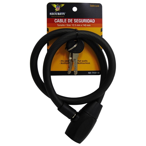 [8938] CANDADO PARA BICICLETA 12.5MM X 74CM SECURITY