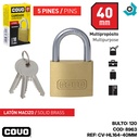 CANDADO 40MM LATON MACIZO COVO
