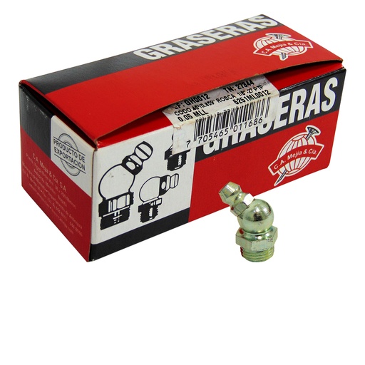 [9026] GRASERA 1/8" N.P.T 12 CODO 45 GRADOS MEJIA