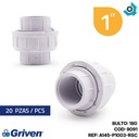 UNION UNIVERSAL 1" DE PVC CON ROSCA GRIVEN