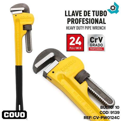 [9139] LLAVE DE TUBO 24" INDUSTRIAL COVO