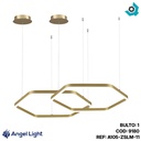 LAMPARA LED COLGANTE 55W 2 HEXAGONOS ANGEL LIGHT