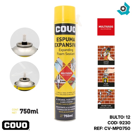 [9230] SELLADOR ESPUMA EXPANSIVE 750ML COVO