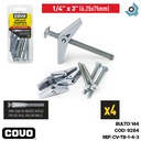 TORNILLO 1/4" CON ANCLAJE MARIPOSA COVO