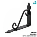 ANGULO DE SOPORTE 14.5 X 11 CM NEGRO MATE