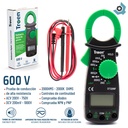 PROBADOR DE VOLTAJE 600V DIGITAL DE GANCHO TROEN