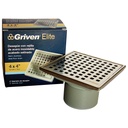 DESAGUE DE PISO 4" X 4" SATINADO GRIVEN ELITE