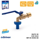 LLAVE DE CHORRO 1/2" BRONCE CON PICO GRIVEN