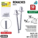 REMACHE 3/16" X 1/8" 50 PIEZAS COVO