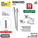 REMACHE 1/8" X 1/8" 50 PIEZAS COVO