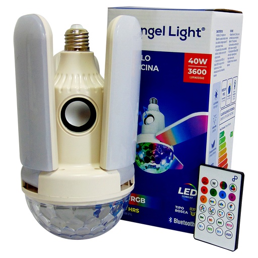 [9447] BOMBILLO LED 40W CON CORNETA BLUETOOTH ANGEL LIGHT