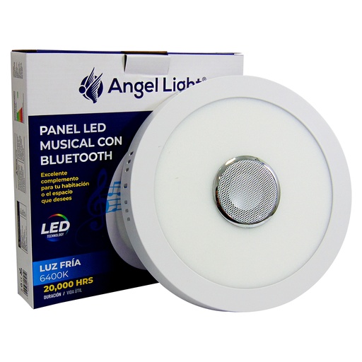 [9466] LAMPARA LED SUPERFICIAL REDONDA 18W BLUETOOTH LUZ BLANCA ANGEL LIGHT