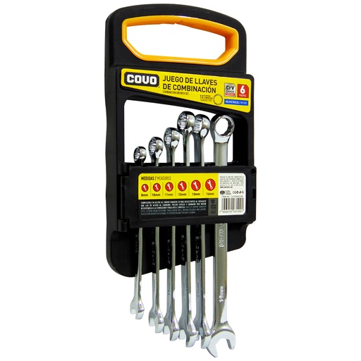 [9487] JUEGO DE LLAVES COMBINADAS 6 PIEZAS COVO