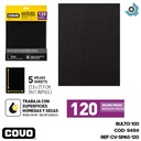 LIJA DE AGUA 9" X 11" GRANO 120 MEDIO COVO