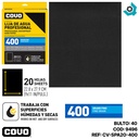 LIJA DE AGUA 9" X 11" GRANO 400 FINO COVO