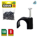 GRAPAS PARA CABLES 8MM NEGRO COVO