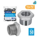 REDUCCION BUSHING 1/2" X 3/4" DE ACERO GALVANIZADO GRIVEN