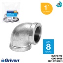 CODO 90GR 1" DE ACERO GALVANIZADO HR GRIVEN