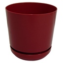 MATERO Y PLATO PP ART CILINDRICO LISO D-10 ROJO DP