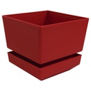 MATERO Y PLATO PP ART CUAD TEX L12 ROJO DP