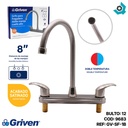 GRIFERIA PARA FREGADERO 8" CUELLO ALTO GRIVEN