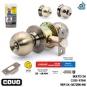 CERRADURA PARA BANO DE POMO SATINADA COVO