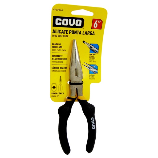 [9786] PINZA 6" PUNTA LARGA COVO