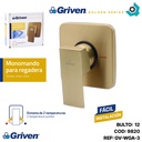 LLAVE PARA DUCHA 1/2" DORADA MONOMANDO GRIVEN GOLD