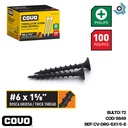 TORNILLO DRYWALL #6 X 1 5/8" ROSCA GRUESA 100PZA COVO