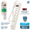 REGLETA ELECTRICA 6 TOMAS CON TIERRA TROEN