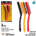 JUEGO DE CEPILLOS DE ALAMBRE 3 PIEZAS SECURITY