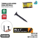 TORNILLO DRYWALL #6 X 1" ROSCA GRUESA 100PZA COVO