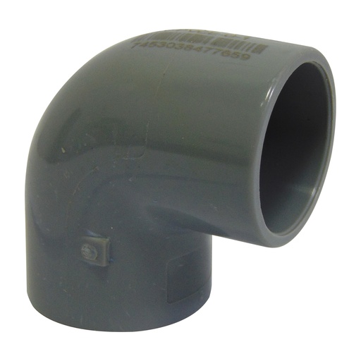 [9888] CODO 90GR PVC 1" CXC GRIS GRIVEN