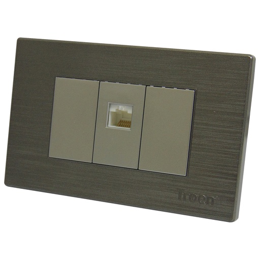 [9902] TOMA PARA CABLE DE RED RJ45 PLATEADO TROEN