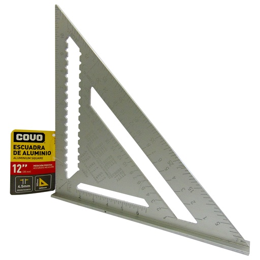 [9906] ESCUADRA DE ALUMINIO 12" COVO