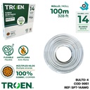 CABLE ELECTRICO 14 AWG X2 100M BLANCO TROEN