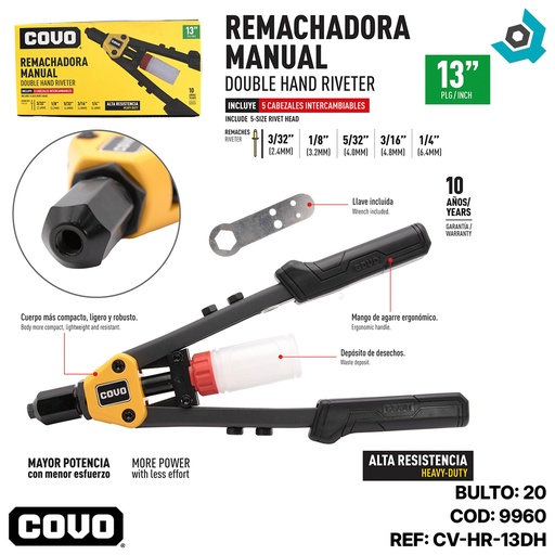 [9960] REMACHADORA MANUAL 13" COVO