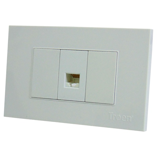 [9969] TOMA PARA CABLE DE TELEFONO BLANCO TROEN