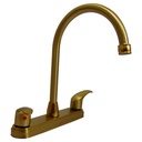 GRIFERIA PARA FREGADERO 8" DE CUELLO ALTO GRIVEN DORADO