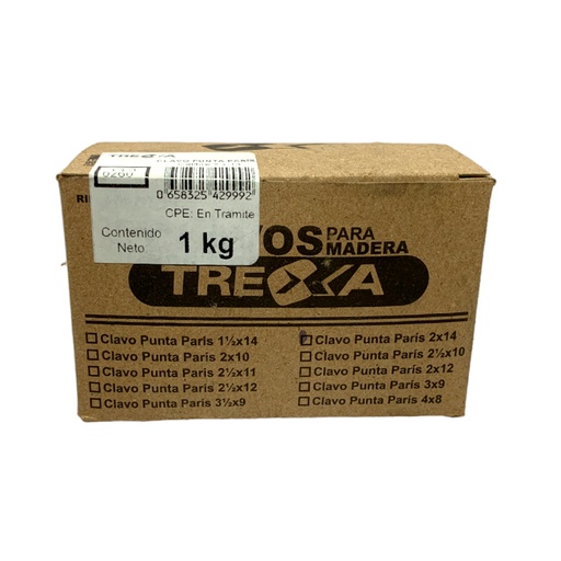[11053] CLAVOS DE ACERO PUNTA PARIS 2" X 14 TREXA
