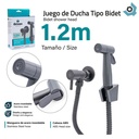 REGADERA PARA BANO TIPO BIDET GRIS METALICO GRIVEN GUN METAL