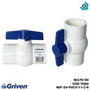 VALVULA 1 1/2" DE PVC CON ROSCA GRIVEN