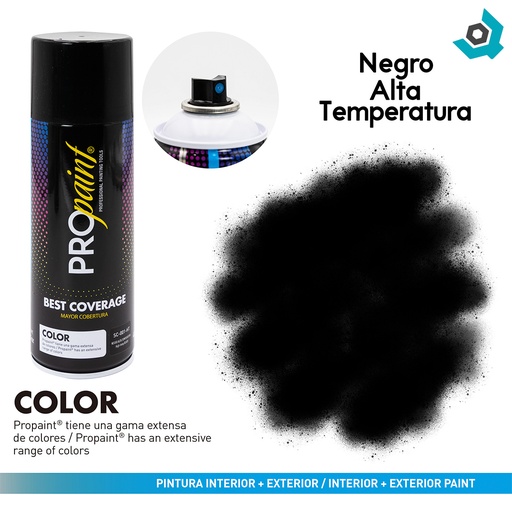 [10335] PINTURA EN SPRAY NEGRO ALTA TEMPERATURA PRO PAINT