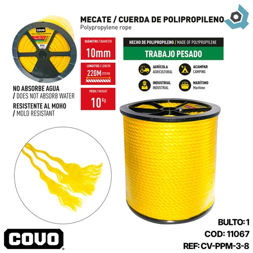 [11067] MECATE 3/8" 220 METROS COVO